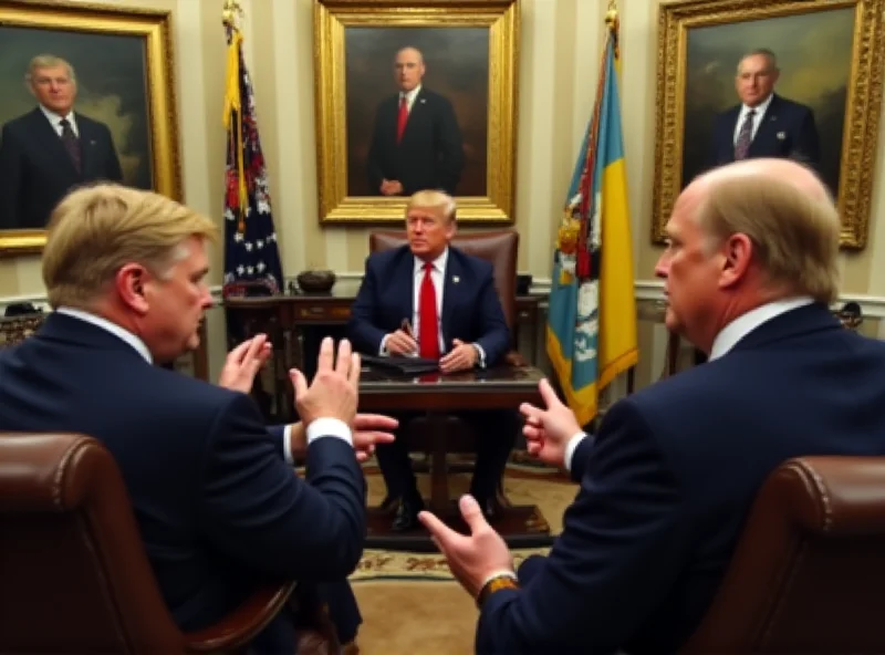 Donald Trump and Volodymyr Zelensky in the Oval Office