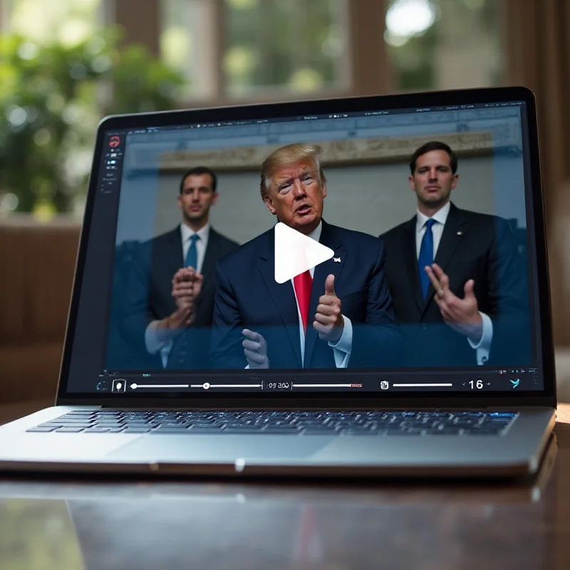 News video play button.
