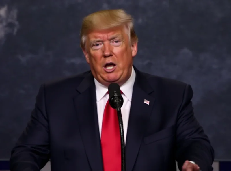 Image of Donald Trump speaking about trade