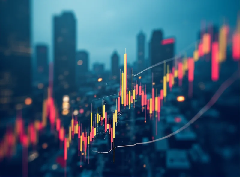 Conceptual image of a diverse stock portfolio chart.