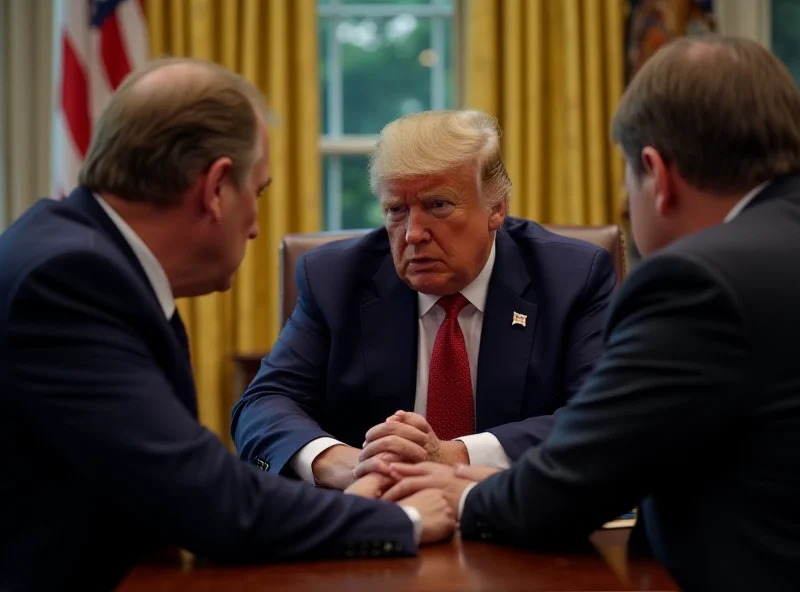 Donald Trump and Volodymyr Zelenskyy meet in the Oval Office, appearing tense and uncomfortable.