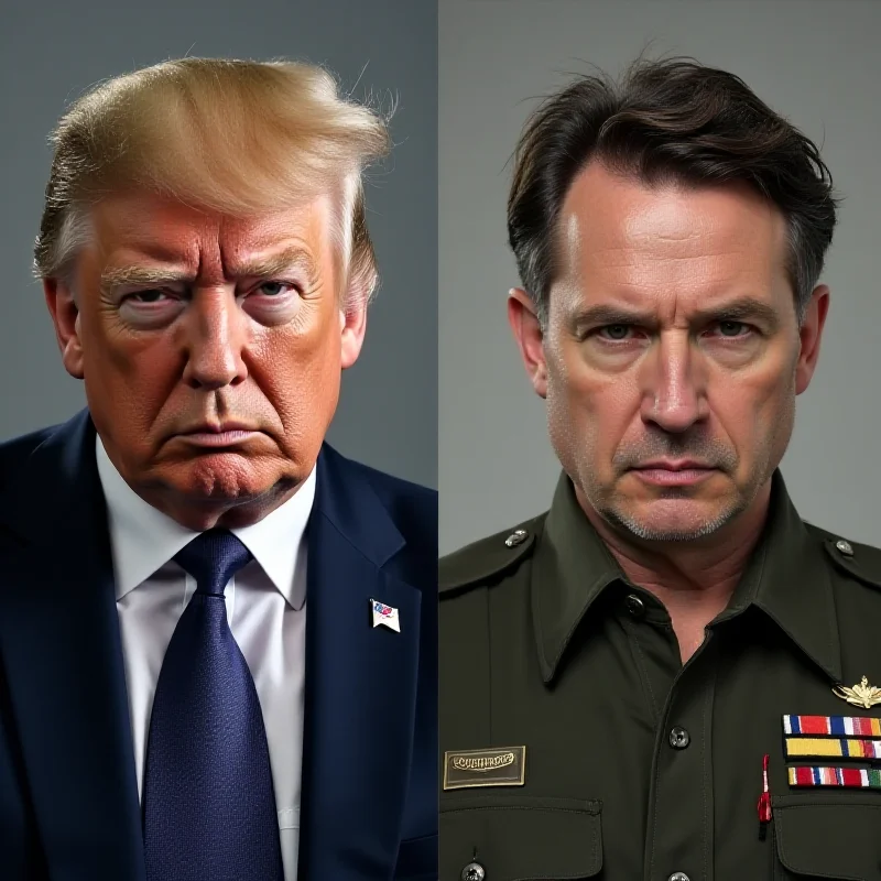 Split image showing Donald Trump on one side looking stern, and Volodymyr Zelenskyy on the other side looking concerned.