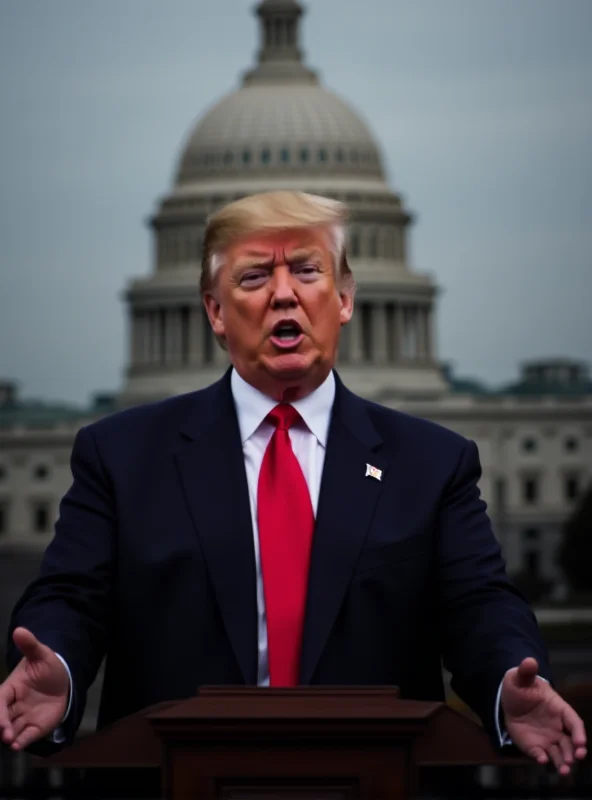 Image of Donald Trump speaking at a podium
