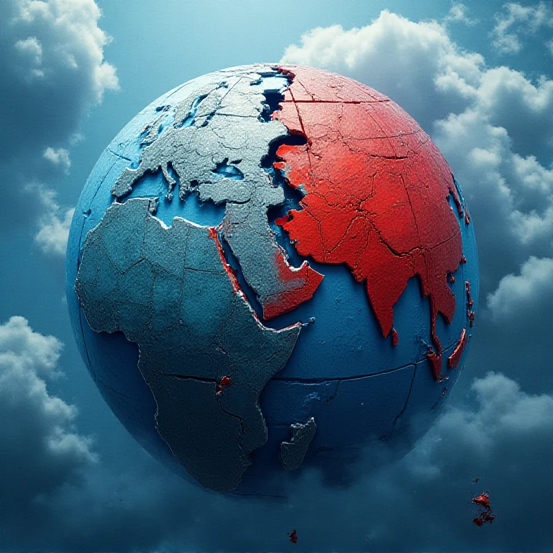 Conceptual art depicting global tensions and political divisions