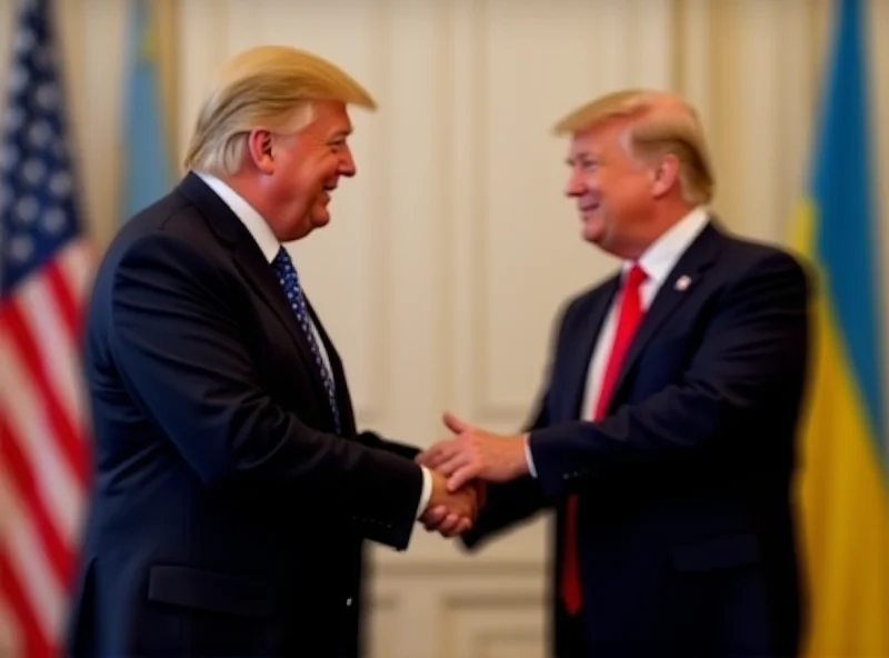 Image of Donald Trump and Volodymyr Zelenskyy shaking hands