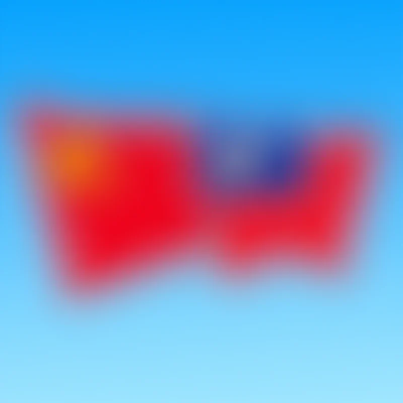 Image of the flags of China and Taiwan next to each other