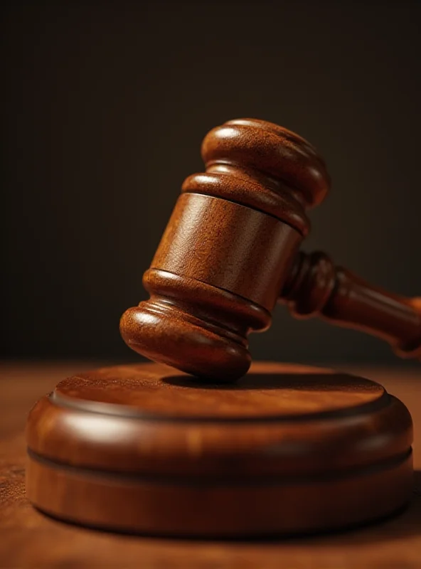 Conceptual image of a court gavel hitting a sound block, symbolizing a legal ruling.