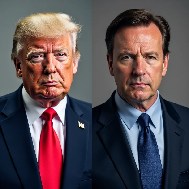 A split image. On one side Donald Trump, on the other Keit Starmer. Both looking serious.