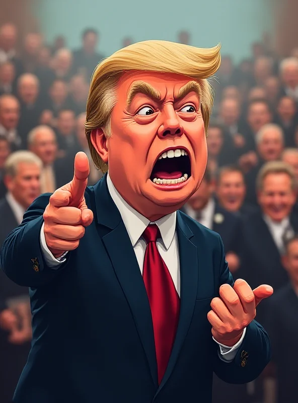 Illustration of a politician pointing and yelling