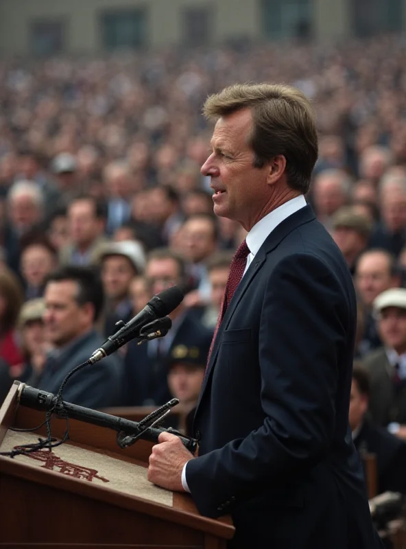 Robert F. Kennedy Jr. standing at a podium, addressing a crowd.
