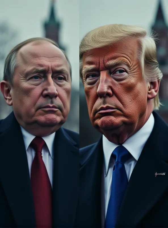 Donald Trump and Vladimir Putin in a hypothetical meeting