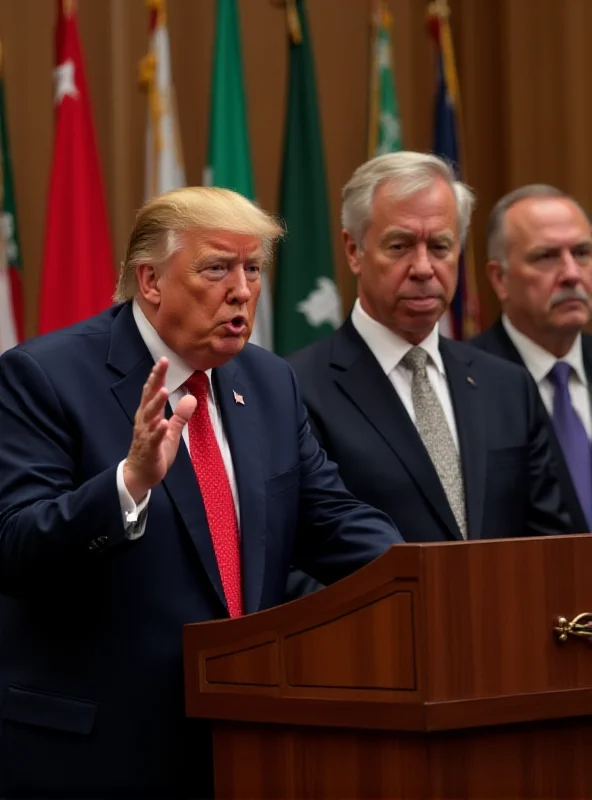 King Abdullah II of Jordan standing next to Donald Trump during a press conference.
