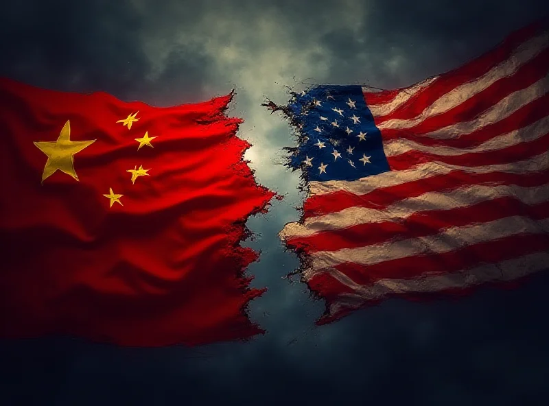 Image of Chinese and American flags intertwined, symbolizing trade war tensions