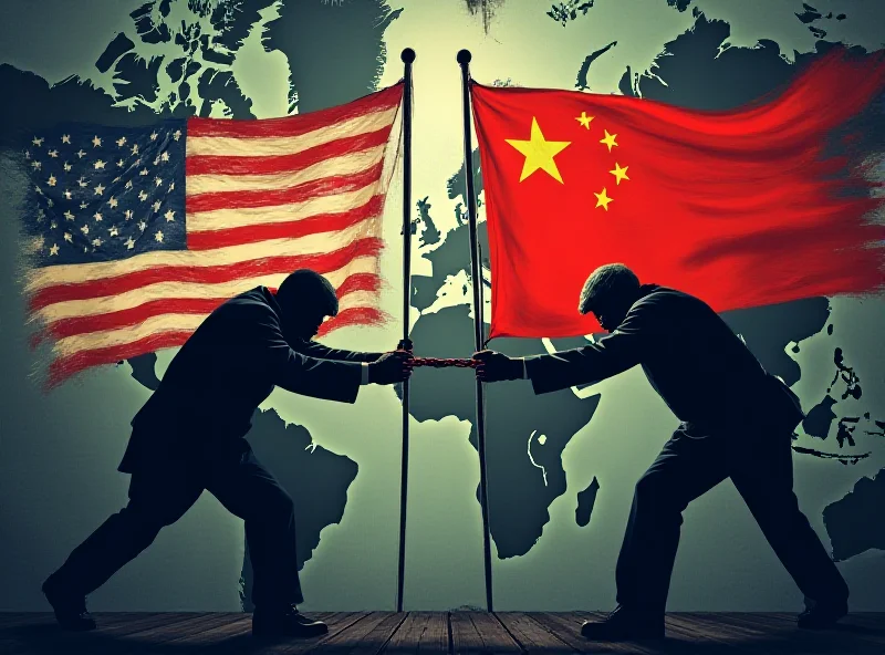 Illustration of trade war between US and China