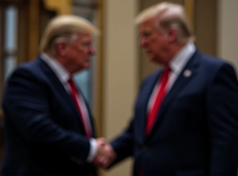 Donald Trump and Volodymyr Zelensky shaking hands