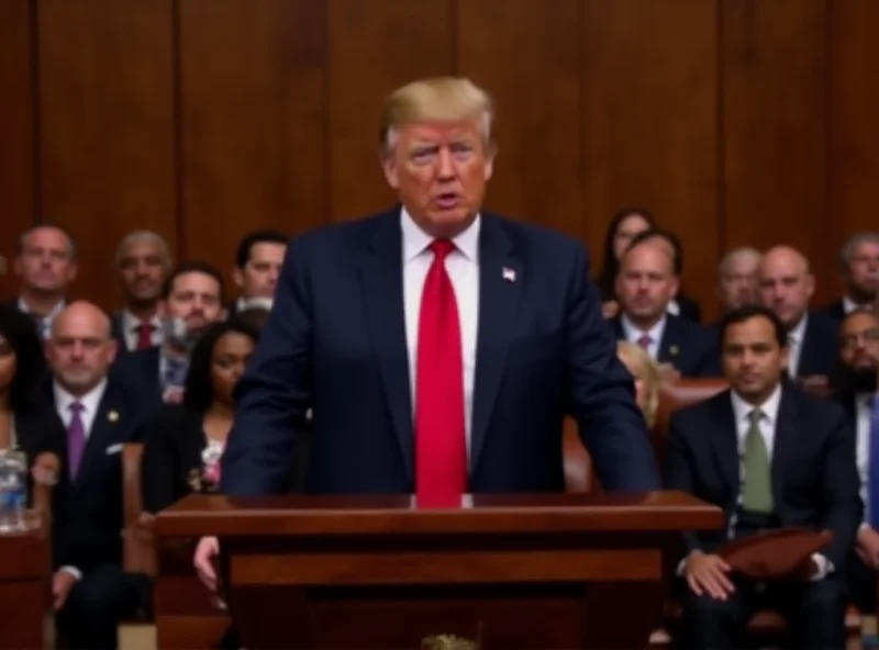 Donald Trump addressing Congress.
