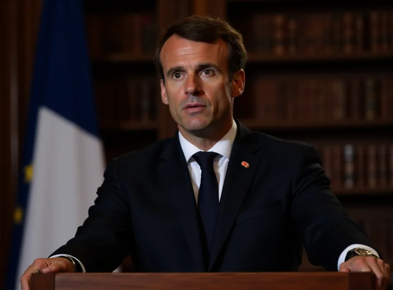 Emmanuel Macron addressing the nation.