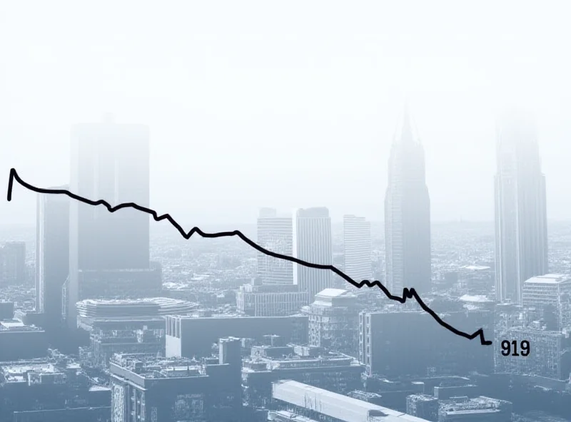 A graph showing the decline of companies listed on the UK stock market