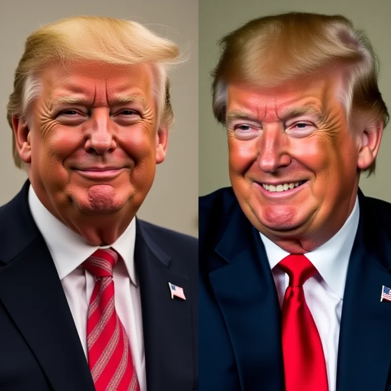 Split image showing Donald Trump and Keir Starmer shaking hands, symbolizing a meeting.