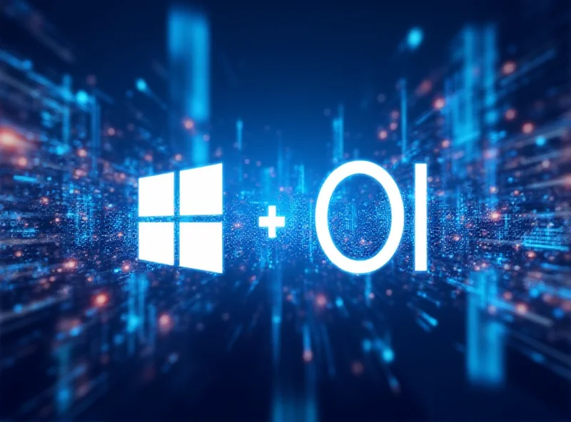 Conceptual image of the Microsoft and OpenAI logos merging, representing the partnership.