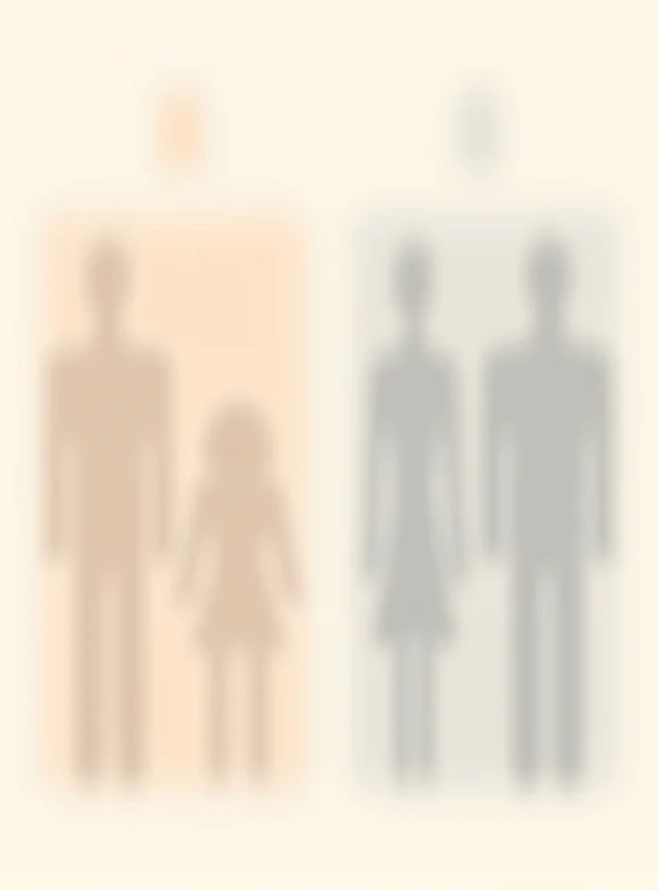 Image representing single-sex spaces, perhaps a symbolic depiction of separate restrooms or changing rooms, emphasizing inclusivity and privacy.