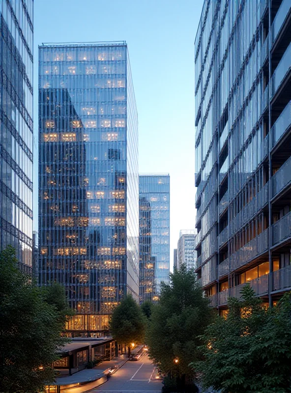 Image of modern buildings in a city skyline, representing the dynamic and changing landscape of property investment in the UK.