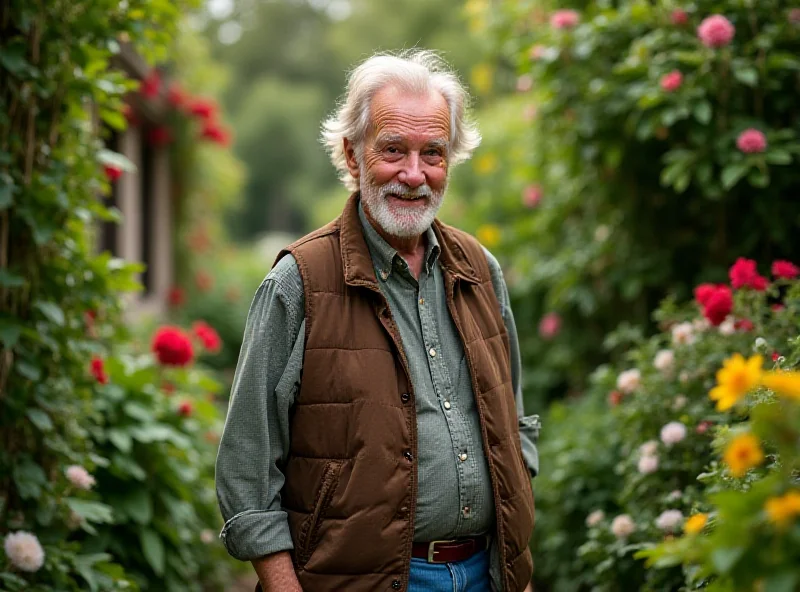Monty Don standing in a lush, vibrant garden