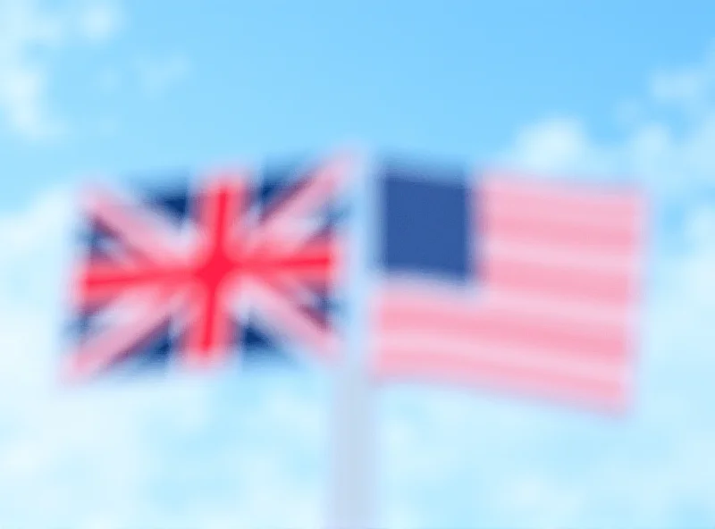 Image of the UK and US flags waving together
