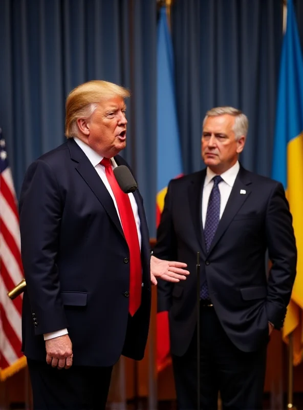 Donald Trump at press conference with Volodymyr Zelensky