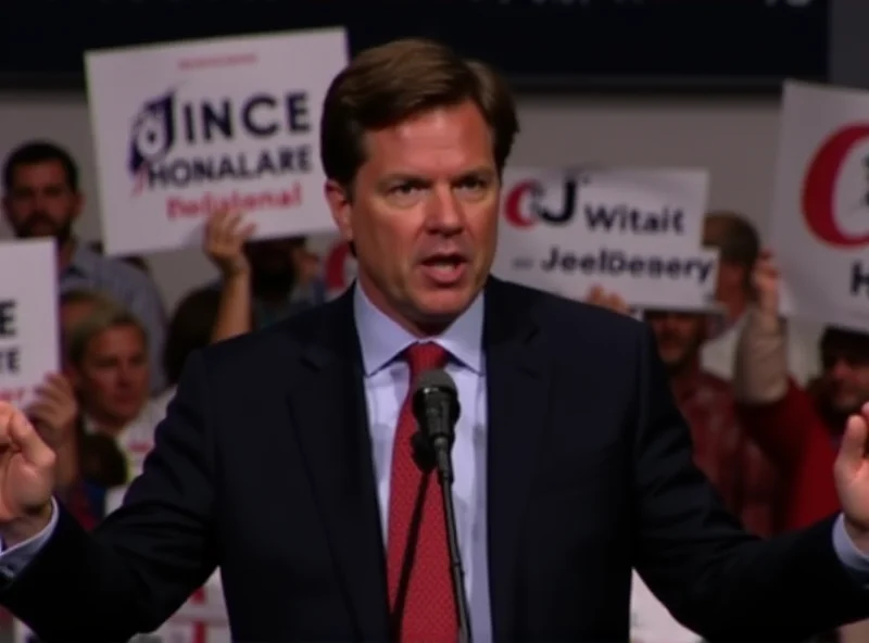 JD Vance speaking at a political event