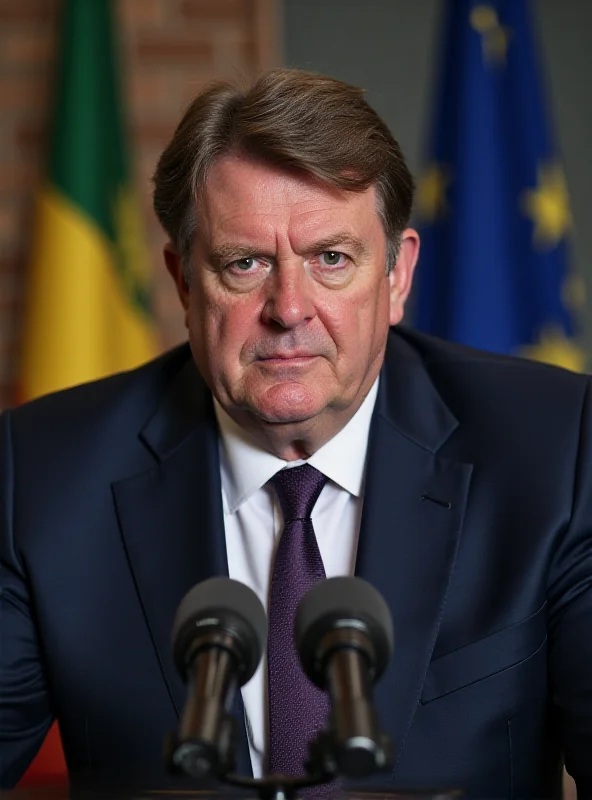 A close-up shot of Robert Fico, Prime Minister of Slovakia, during a press conference, emphasizing the importance of gas transit through Ukraine for the European economy.