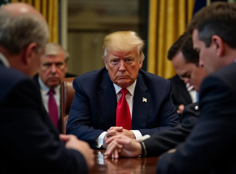 The Oval Office during a high-level meeting.