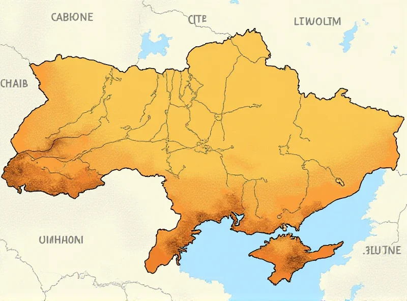 Image of a map showing mineral deposits in Ukraine