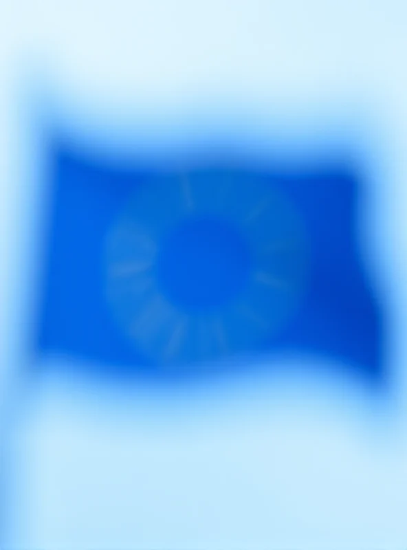 European Union flag waving in the wind.