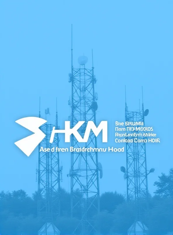 The SKMM logo against a backdrop of digital communication towers.