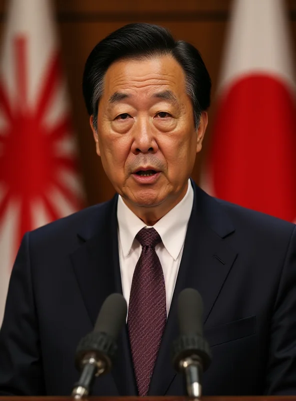 Yoshimasa Hayashi speaking at a press conference in Tokyo