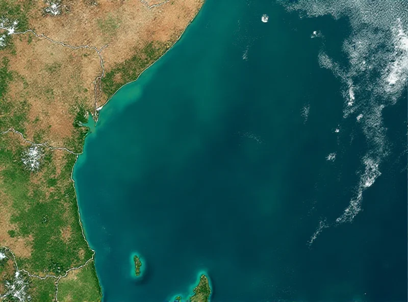 Satellite image of Lake Tanganyika and surrounding countries