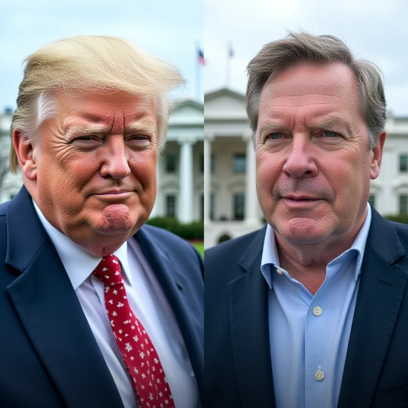 A split image showing Donald Trump on one side and Keir Starmer on the other, with a subtle image of the White House in the background, symbolizing their separate engagements with US politics.