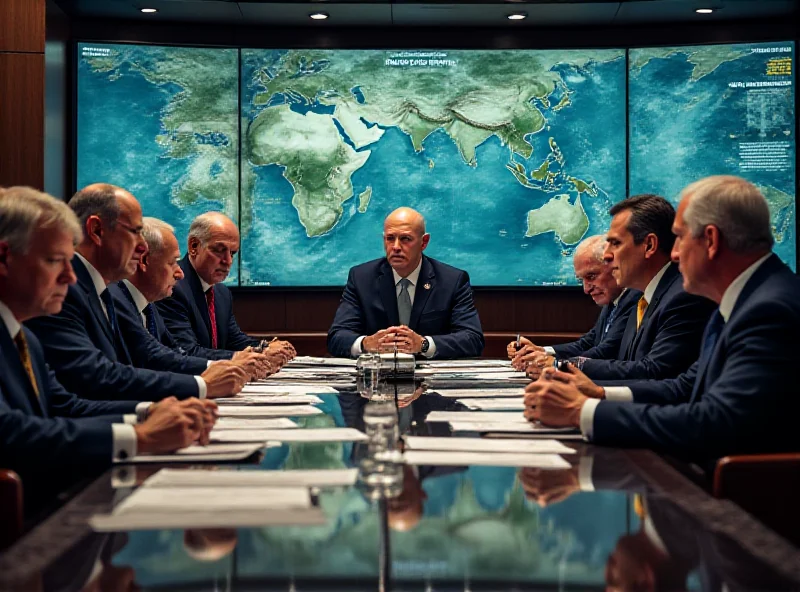 A high-level meeting at the Pentagon, showing US and UK defense officials discussing military strategy and aid to Ukraine.