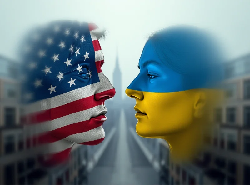 Image of the US and Ukrainian flags fading into each other, symbolizing the fractured relationship.