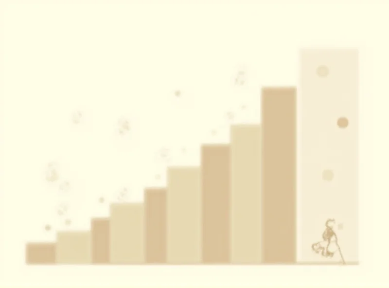 Illustration of rising prices with a bar graph trending upwards