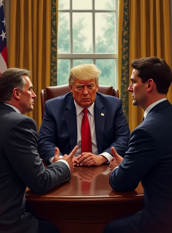A digitally manipulated image showing Trump and Zelensky in a tense standoff in the Oval Office, with JD Vance in the background looking concerned.