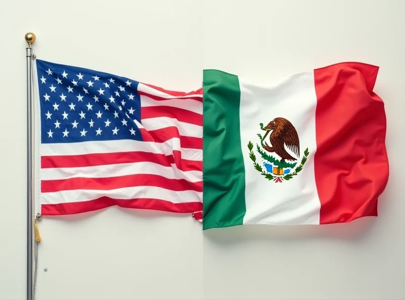 A split image showing the US and Mexican flags, symbolizing the complex relationship between the two countries.