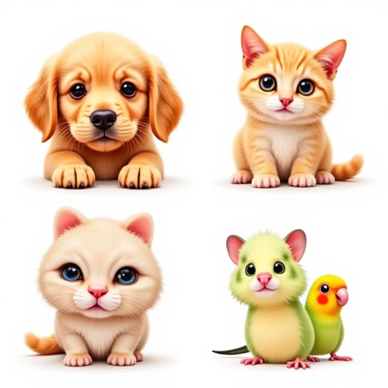 Collage of different pet animals
