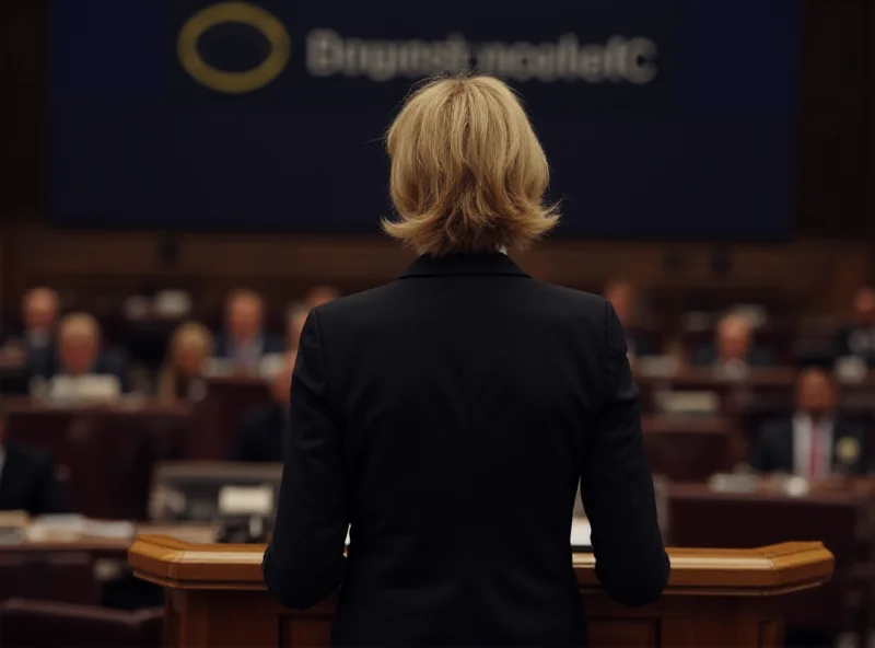 Ursula von der Leyen addressing the European Parliament
