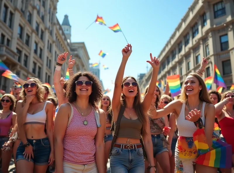 A protest in support of LGBTQI+ rights.