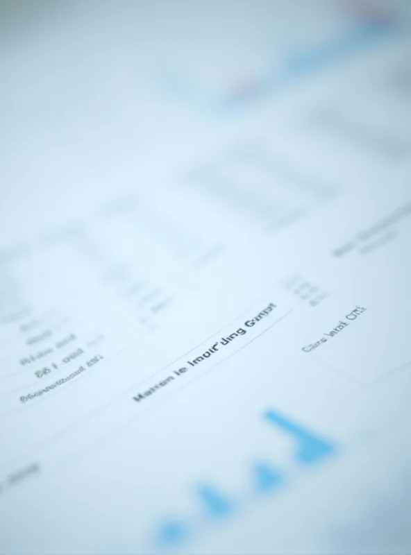 Close-up shot of an earnings report with charts and graphs, highlighting key financial metrics.