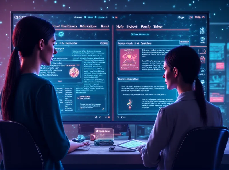 AI assistant helping a moderator review content on Digg, futuristic interface.