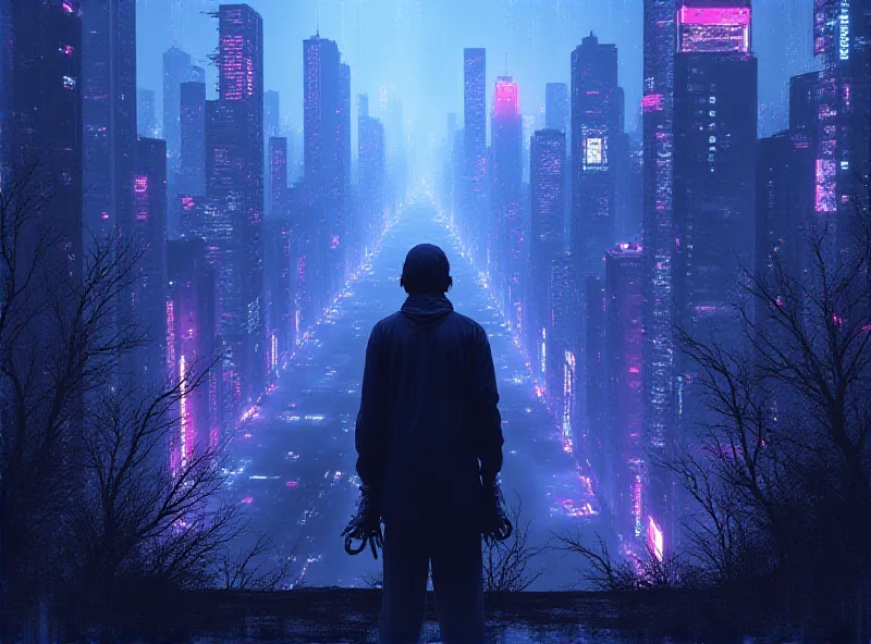 Cover art of a book with a futuristic cityscape and bio-mechanical elements