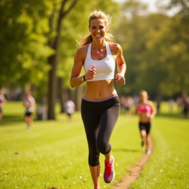 A person happily exercising outdoors, representing the importance of physical activity in natural weight loss methods.